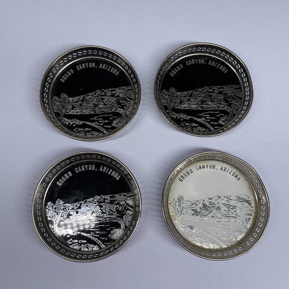 Vintage Other - Vintage Grand Canyon National Park Metal Coasters Made in Japan Travel Souvenir